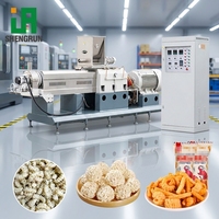 Ligne de production de snacks soufflés au riz avec extrudeuse bivis, moule modulaire à changement rapide, machine spéciale pour snacks soufflés fourrés de formes variées