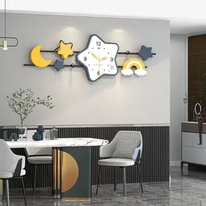 Yaratıcı ev dekoratif çocuk odası için duvar saati İskandinav Metal 3d Modern Minimalist duvar saati oturma odası ofis dükkanı