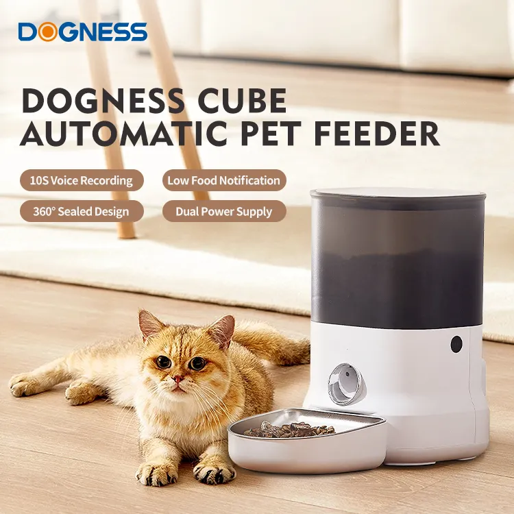 Best Selling Factory Price Interactive Dog Food Dispenser Microphone Pet Automatic Feeder With Infrared Sensor For Cat