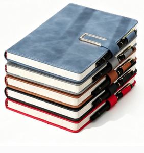 Carnet de notes professionnel A5 personnalisé 2026, nouveau design de luxe, couverture rigide en cuir PU, à feuilles mobiles avec boucle - Product Image 1