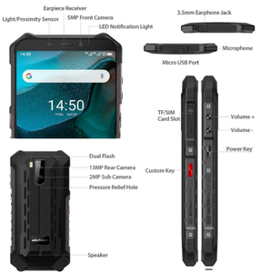 Smartphone robuste et étanche <span class=keywords><strong>Ulefone</strong></span> <span class=keywords><strong>Armor</strong></span> <span class=keywords><strong>X5</strong></span>, Android 10, IP68, MT6762, écran 5,5 pouces, téléphone <span class=keywords><strong>portable</strong></span> 3 Go 32 Go, octa-core, NFC, 4G LTE - Product Image 3