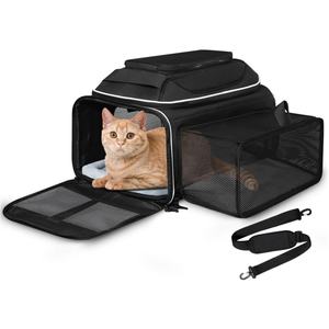 Support extensible supérieur et latéral pour animaux de compagnie approuvé par la compagnie aérienne <span class=keywords><strong>Alaska</strong></span>, support souple pour petits chats et chiens - Product Image 1