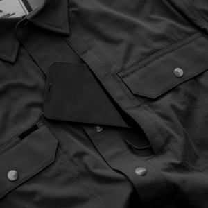 Camisa de pesca con bolsillos y botones, de secado rápido, con protección solar SPF50, de bambú, personalizada, fina, para otoño. - Product Image 5