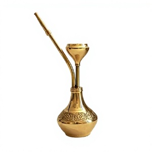 High Quality Sale Uttar Pradesh Deluxe Brass Hookah Bourn Chiller Long Vial <b>Mirror</b> Smoking Modern Square Design Eco-Friendly - Product Image 1