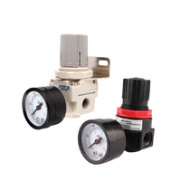 Régulateur de pression d'air pneumatique AR2000-02 avec manomètre, régulateur d'air comprimé réglable de 1/4 pouce pour l'automatisation