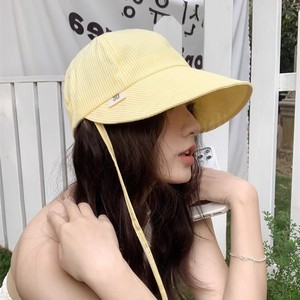 Korean Dongdaemun <b>Summer</b> Sunshade <b>Hat</b> For Women Striped Lightweight Foldable Duckbill Bucket <b>Hat</b> Rose Pink Breathable Sunscreen - Product Image 3