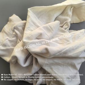 ผ้าเช็ดทำความสะอาดแบบฟลีซสีขาว 100% ผ้าฝ้าย บรรจุถุง 20 กก. - Product Image 4