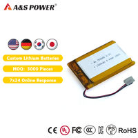 UL2054 553640 Baterai Lithium Polymer Isi Ulang Baterai Lipo 3.7V 850mAh untuk Pelacakan GPS