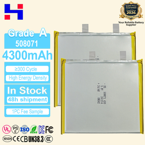 Baterai Lipo Li Polymer Isi Ulang 3.8V 4300mah OEM 3.7v 100mah Lp503562 1200mah Langsung dari Pabrik 508071 untuk Laptop dan Earphone - Product Image 1