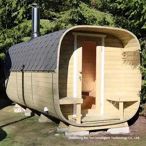 Sauna extérieur traditionnel en <span class=keywords><strong>bois</strong></span> massif pour 4/6 personnes, cabine <span class=keywords><strong>de</strong></span> sudation en cèdre rouge pour 4 personnes - Product Image 5