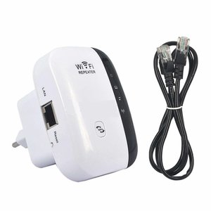 เครื่องขยายสัญญาณไวไฟ 2.4G 300Mbps ตัวขยายสัญญาณไร้สายพร้อมพอร์ต LAN อะแดปเตอร์ WPS สำหรับบ้านและสำนักงาน - Product Image 1