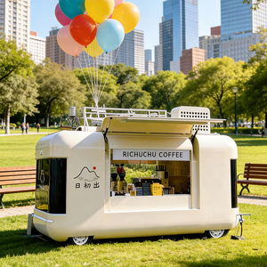 Conteneur commercial double, entièrement équipé, rapide et personnalisable, au design moderne et écologique, pour la vente de glaces et de pizzas en extérieur, adapté au stationnement en parc. - Product Image 1