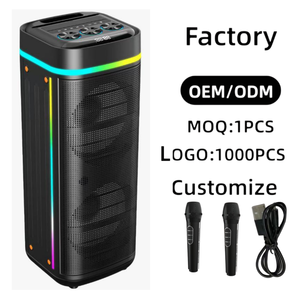 Haut-parleur stéréo sans fil ABS-12203 en promotion, personnalisé en usine, avec bande lumineuse RVB complète et boutons de commande supérieurs pour fêtes et promotions - Product Image 1