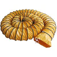 Tuyau d'aération flexible en PVC orange, conduit d'évacuation flexible pour la ventilation industrielle, taille personnalisée OEM disponible