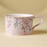 Tasse à thé en céramique de style chinois Chunying Wisteria peinte à la main, tasse individuelle pour le bureau, les voyages, Dehua
