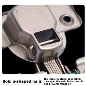 Bisagra hidráulica de brazo corto de estilo americano de 35mm moderna, puerta de amortiguación silenciosa para armario y sala de estar, acero laminado en frío - Product Image 3