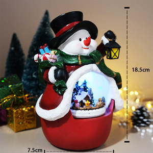 <span class=keywords><strong>Tren</strong></span> pequeño de rotación navideña, decoración creativa para el hogar, adornos de resina para Navidad - Product Image 5