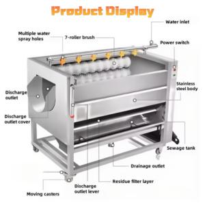 Gran oferta en máquinas para lavar patatas y zanahorias, máquinas de lavado con cepillos disponibles en stock - Product Image 5
