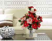 Nouvelles fleurs d'hibiscus artificielles en soie plastique pour mariage, Noël, Halloween, décoration de la maison