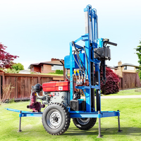 HENGWANG Mini Foreuse Rotative Portable pour Puits d'Eau, Petite Foreuse de Forage, Foreuse de Carottage avec Moteur de Pompe