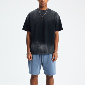 Débardeurs et T-shirts pour hommes avec logo personnalisé, délavés à l'acide, pour l'entraînement en extérieur, la salle de sport, surdimensionnés, vierges, pour hommes - Product Image 4