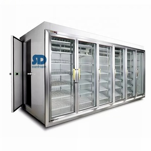 Soardragon прогулка в морозильной камере стеклянная дверь черная стеклянная дверь для напитков дисплей холодная комната Серебряная Рамка стеклянная дверь холодная комната с полкой - Product Image 4