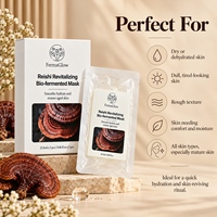 Masque Facial Revitalisant Anti-Âge au Ganoderma Reishi Fermenté Stérilisé, Réparateur des Rides Fines, Hydratant, Lissant, Raffermissant et Rajeunissant