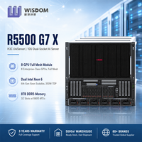 H3C UniServer R5500 G7 X 10U Dual Intel Xeon Generasi ke-6 32 DDR5 8800MHz Modul 8-GPU AIGC Komputer Visi Nlp Server Ai 8 Gpu