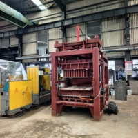 Machine automatique hydraulique de fabrication de blocs de béton QT4-15, machine à briques à partir de matériaux bruts issus de déchets de construction