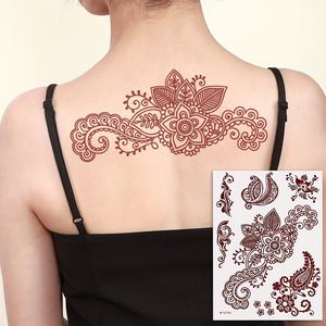 เท้าและข้อมือสติกเกอร์รอยสักชั่วคราวด้วยดอกไม้เถาและใบ Designs สติกเกอร์รอยสักเฮนน่าสติกเกอร์รอยสักกันน้ํา - Product Image 3