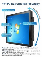 Промышленный сенсорный моноблок с Windows 10/11, Intel Core i3/i5/i7, 8 ГБ DDR3, 256 ГБ SSD, 10-точечный емкостный сенсорный экран