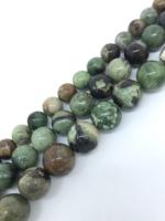 Perles rondes en opale verte naturelle, 6/8/10/12 mm, importées d'Afrique, fabrication de bijoux DIY par une manufacture de pierres précieuses de qualité.