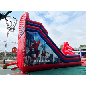 Tobogán Inflable Gigante de Spiderman, Tobogán Acuático de Grado Comercial, Tobogán Inflable Seco con Temática de Superhéroes para Alquiler en Eventos - Product Image 4