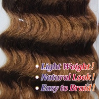 Extensions de cheveux synthétiques bouclés style bohème de 22 pouces, tresses au crochet, vagues profondes océaniques, ignifuges, pour perruques et tresses