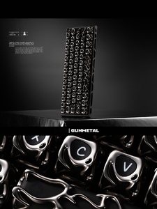 HZGAMER <span class=keywords><strong>Clavier</strong></span> mécanique personnalisé artisanal de style cyberpunk en chrome argenté, touches de <span class=keywords><strong>clavier</strong></span> pour joueurs, accessoires pour PC, fabriqué en Chine, anglais - Product Image 5