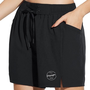 กางเกงขาสั้นสำหรับวิ่งผ้าโพลีเอสเตอร์แห้งเร็วปรับได้สำหรับฤดูร้อนระบายอากาศได้ดีเป็นมิตรกับสิ่งแวดล้อมมีตาข่ายในตัว - Product Image 6