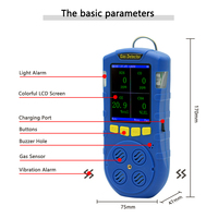Huafan Offres Spéciales 4 en 1 GPL CH4 O2 CO H2S Analyseur de détecteur de gaz multi-portable