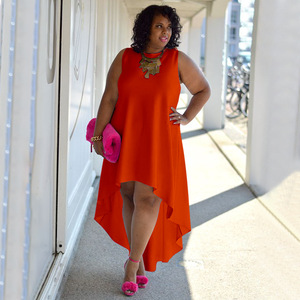 Trend produkte Neuheiten Modische Plus Size Ärmellose Sexy Rundhals ausschnitt Bequemes Freizeit kleid - Product Image 6