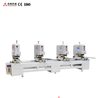 Soldadora automática de cuatro esquinas para marcos de ventanas de PVC con control PLC Mitsubishi