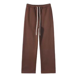 Pantalon de survêtement en laine polaire personnalisé Pantalon à jambe droite Pantalon de survêtement vintage délavé à l'acide pour hommes - Product Image 2