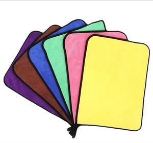 Amazon vendita calda microfibra 32x32 pavimento rimozione polvere asciugamano straccio straccio lucidatura in pile corallo per asciugatura auto asciugamano Flash - Product Image 3