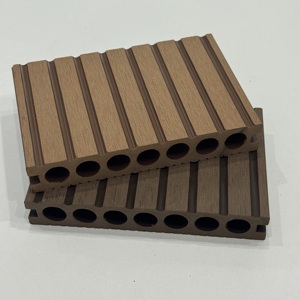 Grooved Round Hollow Dual-design WPC Normal Decking <strong>Floor</strong> WPC Exterior <strong>Floor</strong> Covering for <strong>Terrace</strong> Patio - Product Image 3
