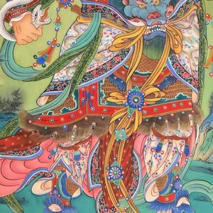 Peintures d'images bouddhistes des Quatre Royaux Dieux du Ciel, dessinées à la main, qualité artistique, sur papier Xuan de soie, pour la bénédiction spirituelle - Product Image 4