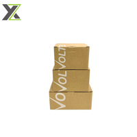 Boîtes d'expédition rigides pour chaussures en carton ondulé écologique biodégradable personnalisé, épaisseur 2 mm, logo blanc, fermeture à clip sur le devant, fond à fermeture à pression, CMYK 4