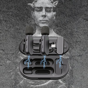 Micrófono de Solapa Inalámbrico Profesional K61 2.4G, Tipo C, Portátil, de Plástico, para Teléfonos Móviles, Blogueros y Transmisiones en Vivo - Product Image 2