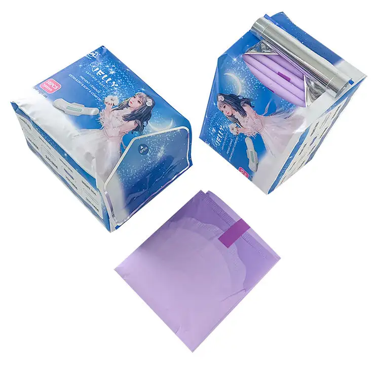 Siempre ultra almohadillas sanitarias toallas sanitarias nocturnas con bolsa desechable almohadillas sanitarias para el cuidado de la Dama