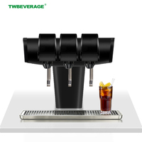 Distributeur de boissons gazeuses intégré TWBEVERAGE à 3 robinets, machine à soda post-mix, distributeur de sirop, machine à cola froid avec ensemble de refroidissement