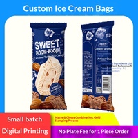 Sac d'emballage pour crème glacée, qualité alimentaire, sur mesure, auto-scellant, grande taille, sac transparent pour bâtonnets glacés faits maison, nouveau matériau, modèle 0000