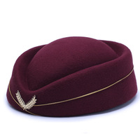 Syh1157 Sombrero de Boina Personalizado para Disfraz de Vuelo de Avión Cosplay de Azafata Asistente de Vuelo y Protocolo