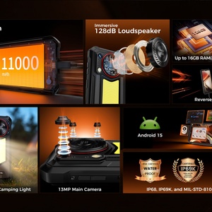 Teléfono Inteligente Resistente Oukitel 4+128GB T615 Android 15 con Linterna, Altavoz Potente, 11000mAh, Pantalla de 6.52 Pulgadas, Modelo WP53S - Product Image 3